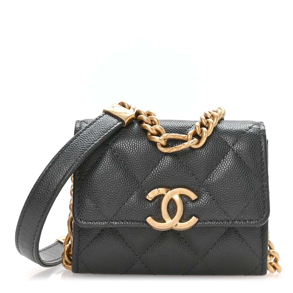 Chanel Caviar Quilted Bracelet On Chain #337463C15B